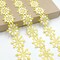Designer’s Shop White/ Gold Daisy Floral Lace Trim ( VL 6118 ) 1-1/2” x 5 yard